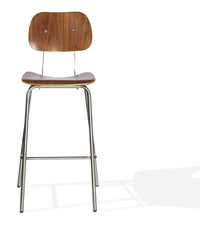 Saba - Stool with Walnut Finished Seat and Gunmetal Base by BNT sohoConcept - Stools Canada