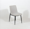 Sampson – Stationary Chair with Upholstered Dove Seat and Backrest by Furnishings Mate – Matte Black Steel Frame - Stools Canada