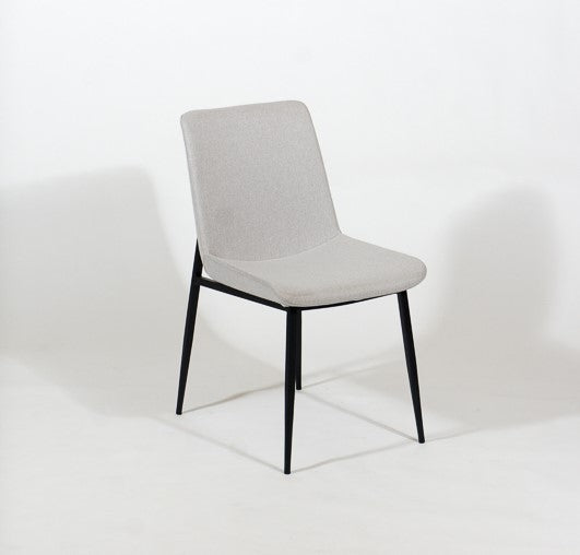 Sampson – Stationary Chair with Upholstered Dove Seat and Backrest by Furnishings Mate – Matte Black Steel Frame - Stools Canada