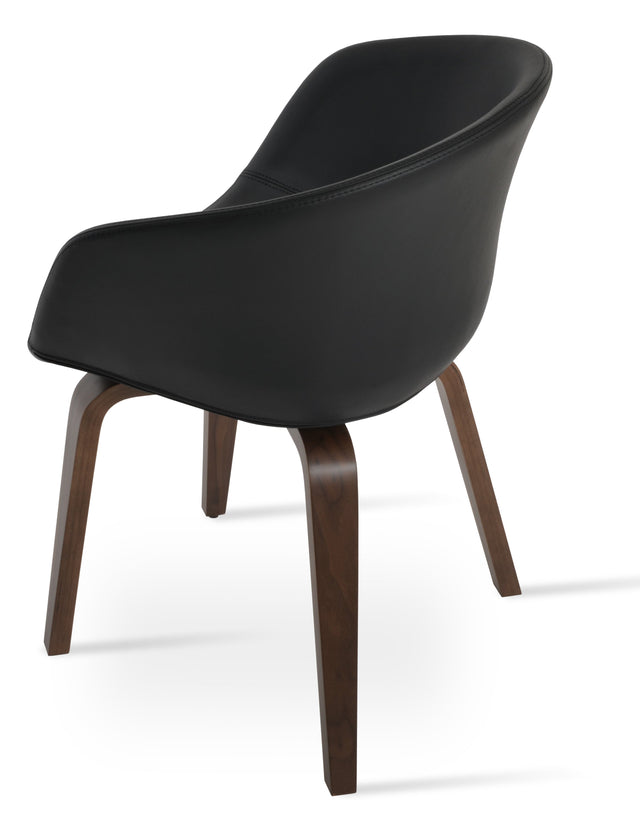 Tribeca - Plywood Chair with Black PPM Seat and American Walnut Base by BNT sohoConcept - Stools Canada