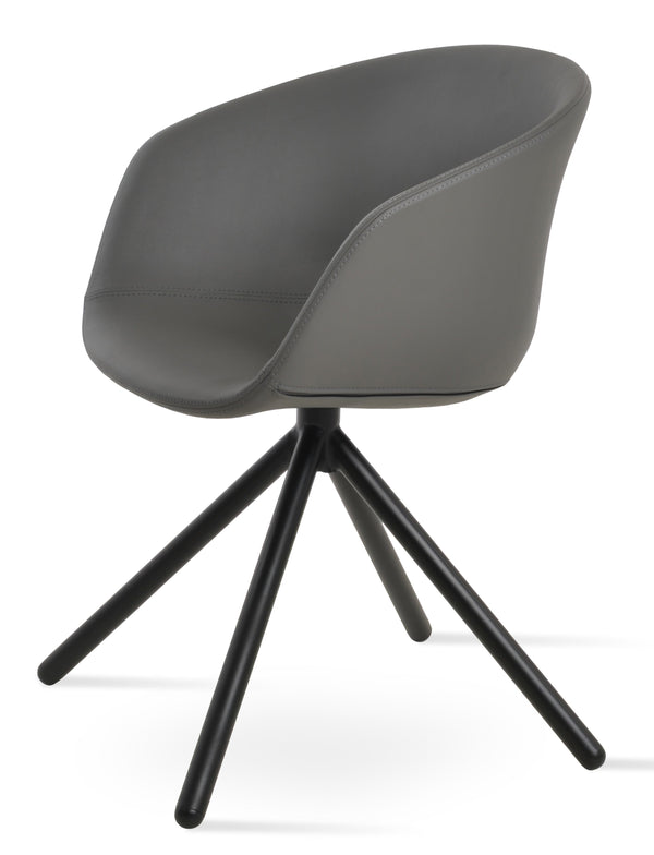 Tribeca - Stick Chair with Grey PPM Seat and Black Base by BNT sohoConcept - Stools Canada