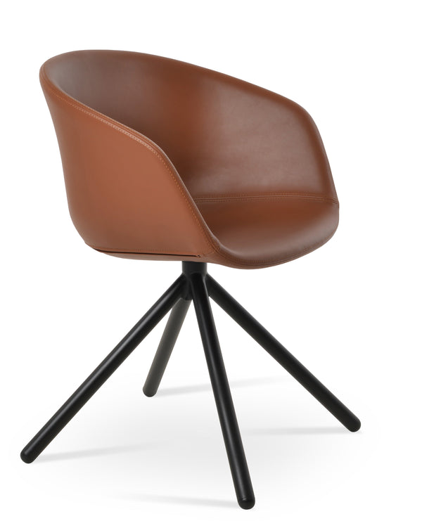Tribeca - Stick Chair with Hazelnut PPM Seat and Black Base by BNT sohoConcept - Stools Canada