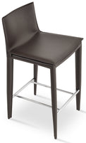 Tiffany - Brown Bonded Leather Seat and Brown Steel Tube Base by BNT sohoConcept - Stools Canada