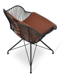 Zebra - Arm Chair with Cinnamon PPM Seat and Black Steel Base by BNT sohoConcept - Stools Canada