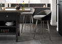 Liv - Swivel Stool with Upholstered Seat and Backrest by Trica - Stools Canada