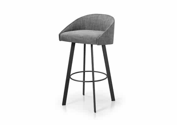 Liv - Swivel Stool with Upholstered Seat and Backrest by Trica - Stools Canada